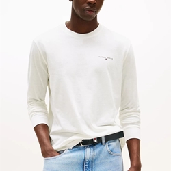 Camiseta Tommy Jeans Tjm Slim Chest Ecru DM0DM21594 YBL - Imagen 1