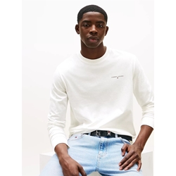 Camiseta Tommy Jeans Tjm Slim Chest Ecru DM0DM21594 YBL - Imagen 2