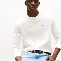 Camiseta Tommy Jeans Tjm Slim Chest Ecru DM0DM21594 YBL - Imagen 2