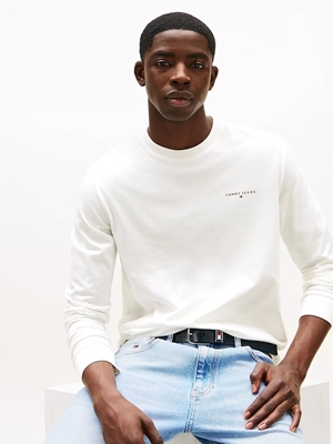 Camiseta Tommy Jeans Tjm Slim Chest Ecru DM0DM21594 YBL - Imagen 2