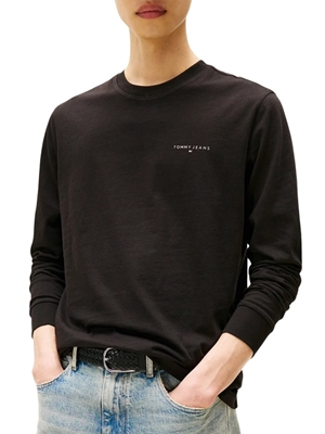 Camiseta Tommy Jeans Tjm Slim Linear Black DM0DM21594 BDS - Imagen 1