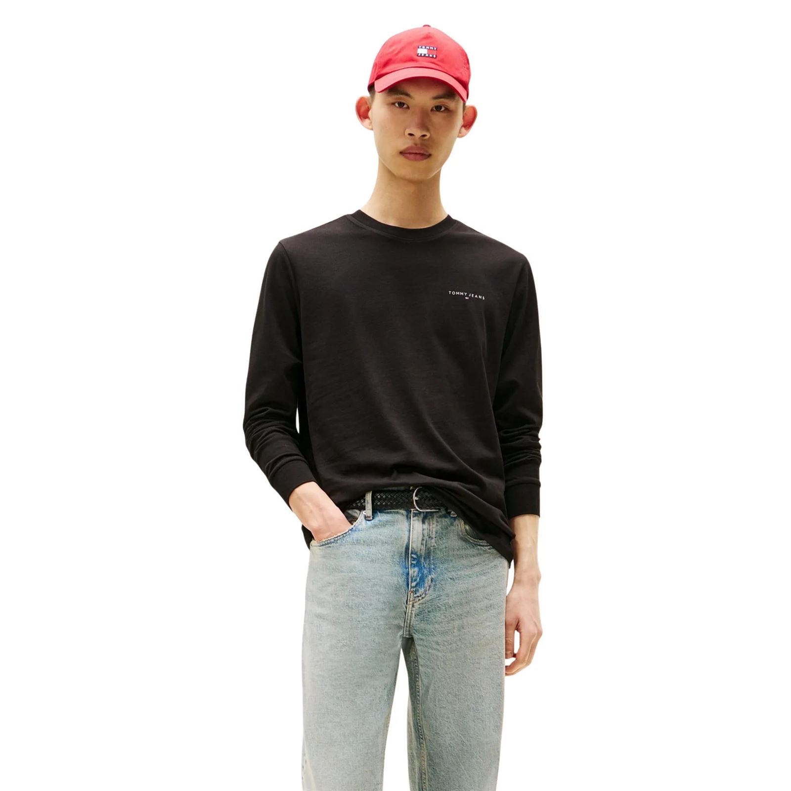Camiseta Tommy Jeans Tjm Slim Linear Black DM0DM21594 BDS - Imagen 4