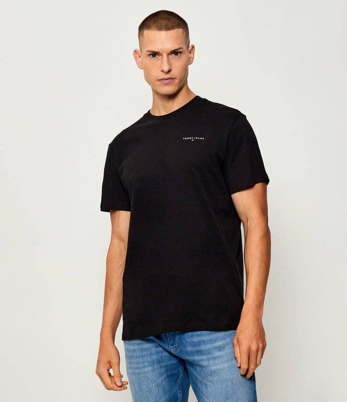 Camiseta Tommy Jeans Tjm Slim Linear Black DM0DM21780 BDS - Imagen 1