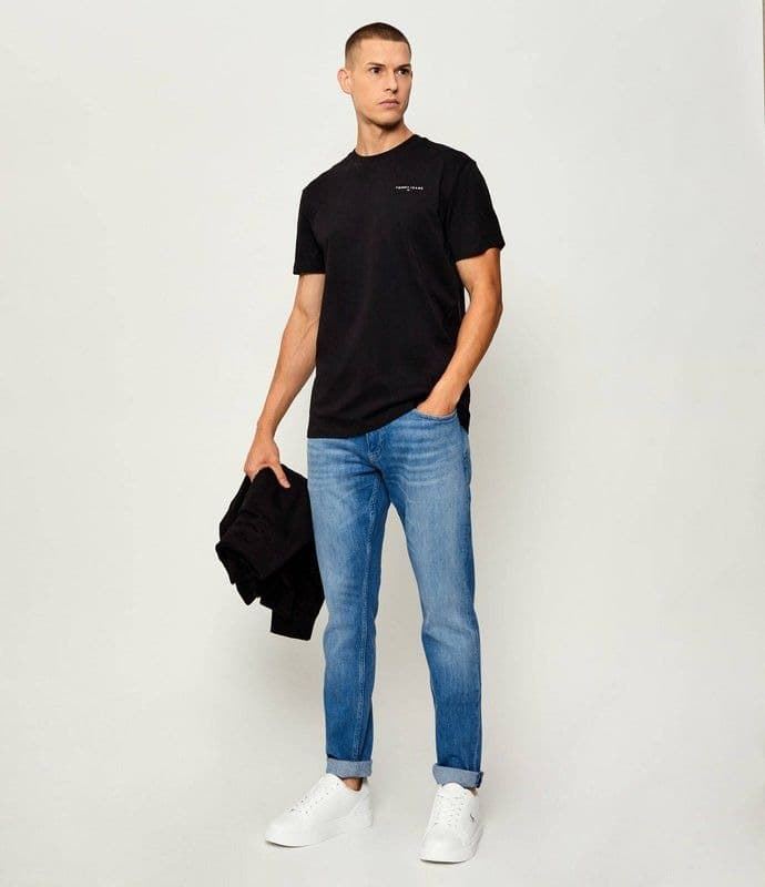 Camiseta Tommy Jeans Tjm Slim Linear Black DM0DM21780 BDS - Imagen 3