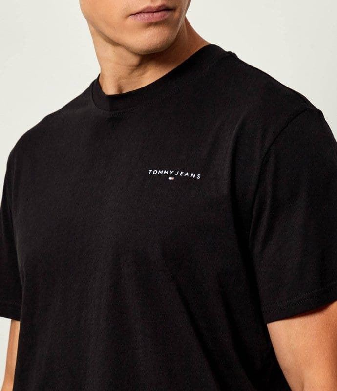 Camiseta Tommy Jeans Tjm Slim Linear Black DM0DM21780 BDS - Imagen 4