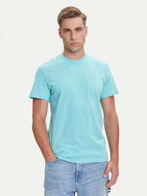 Camiseta Tommy Jeans Tjm Slim Linear Ches Lagoon Green DM0DM21780 L61 - Imagen 1
