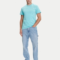 Camiseta Tommy Jeans Tjm Slim Linear Ches Lagoon Green DM0DM21780 L61 - Imagen 2