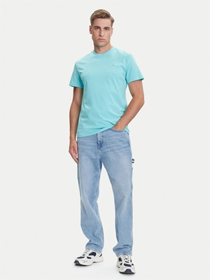 Camiseta Tommy Jeans Tjm Slim Linear Ches Lagoon Green DM0DM21780 L61 - Imagen 2