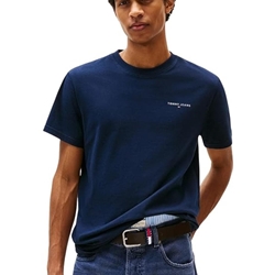 Camiseta Tommy Jeans Tjm Slim Linear Chest Dark Night Navy DM0DM21780 C1G - Imagen 1