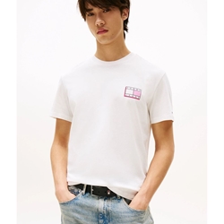 Camiseta Tommy Jeans Tjm Slim Pop Ecru DM0DM21577 YBL - Imagen 1