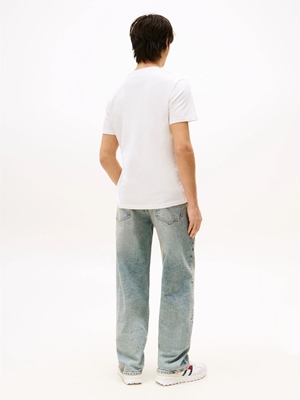 Camiseta Tommy Jeans Tjm Slim Pop Ecru DM0DM21577 YBL - Imagen 2