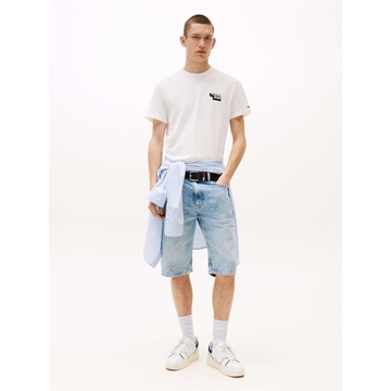 Camiseta Tommy Jeans Tjm Slim Stack Logo Ecru DM0DM21539 YBL - Imagen 2