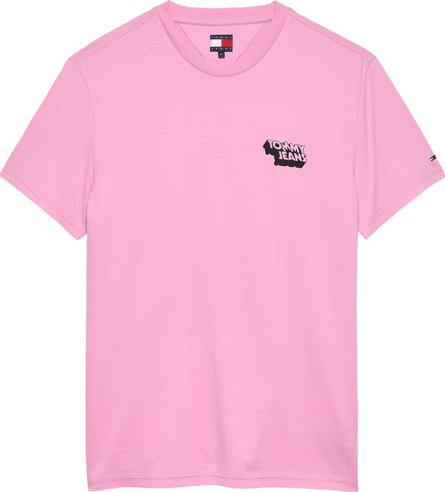 Camiseta Tommy Jeans Tjm Slim Stack Logo Tee Ext Carnival Pink DM0DM21539 U06 - Imagen 1