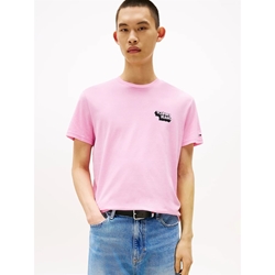 Camiseta Tommy Jeans Tjm Slim Stack Logo Tee Ext Carnival Pink DM0DM21539 U06 - Imagen 2