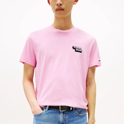 Camiseta Tommy Jeans Tjm Slim Stack Logo Tee Ext Carnival Pink DM0DM21539 U06 - Imagen 2