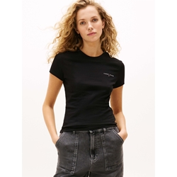 Camiseta Tommy Jeans Tjw Slim Linear SS Tee Ext DW0DW21164 BDS - Imagen 1