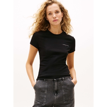 Camiseta Tommy Jeans Tjw Slim Linear SS Tee Ext DW0DW21164 BDS - Imagen 1