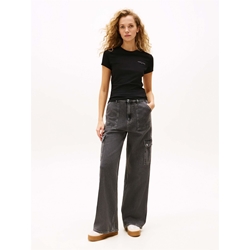 Camiseta Tommy Jeans Tjw Slim Linear SS Tee Ext DW0DW21164 BDS - Imagen 2