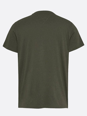 Camiseta Verde Tommy Jeans Tjm Slim ENtry Graphic Tee Ext Fatigue Green DM0DM20365 M12 - Imagen 2