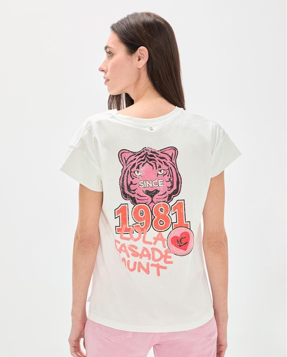 Camiseta White Lola Casademunt Tigre 1981 LS2615043 - Imagen 4
