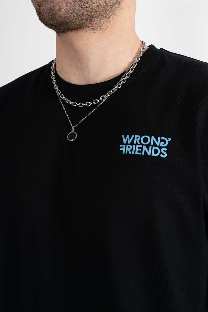 Camiseta WRONG FRIENDS WF1218 Bellevue Black - Imagen 2