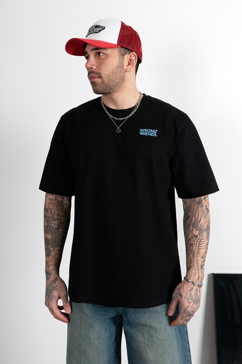 Camiseta WRONG FRIENDS WF1218 Bellevue Black - Imagen 3
