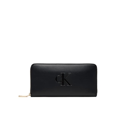 Cartera Calvin Klein Raised CK Long Zip Black LV04F1077G UB1 - Imagen 1
