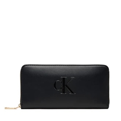 Cartera Calvin Klein Raised CK Long Zip Black LV04F1077G UB1 - Imagen 1