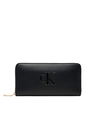 Cartera Calvin Klein Raised CK Long Zip Black LV04F1077G UB1 - Imagen 1