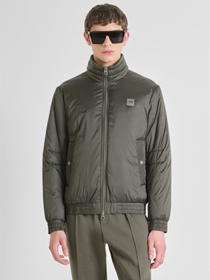 Cazadora Antony Morato Regular Fit in Nylon Verde Militar Oscuro MMCO00946 FA600275 4089 - Imagen 1