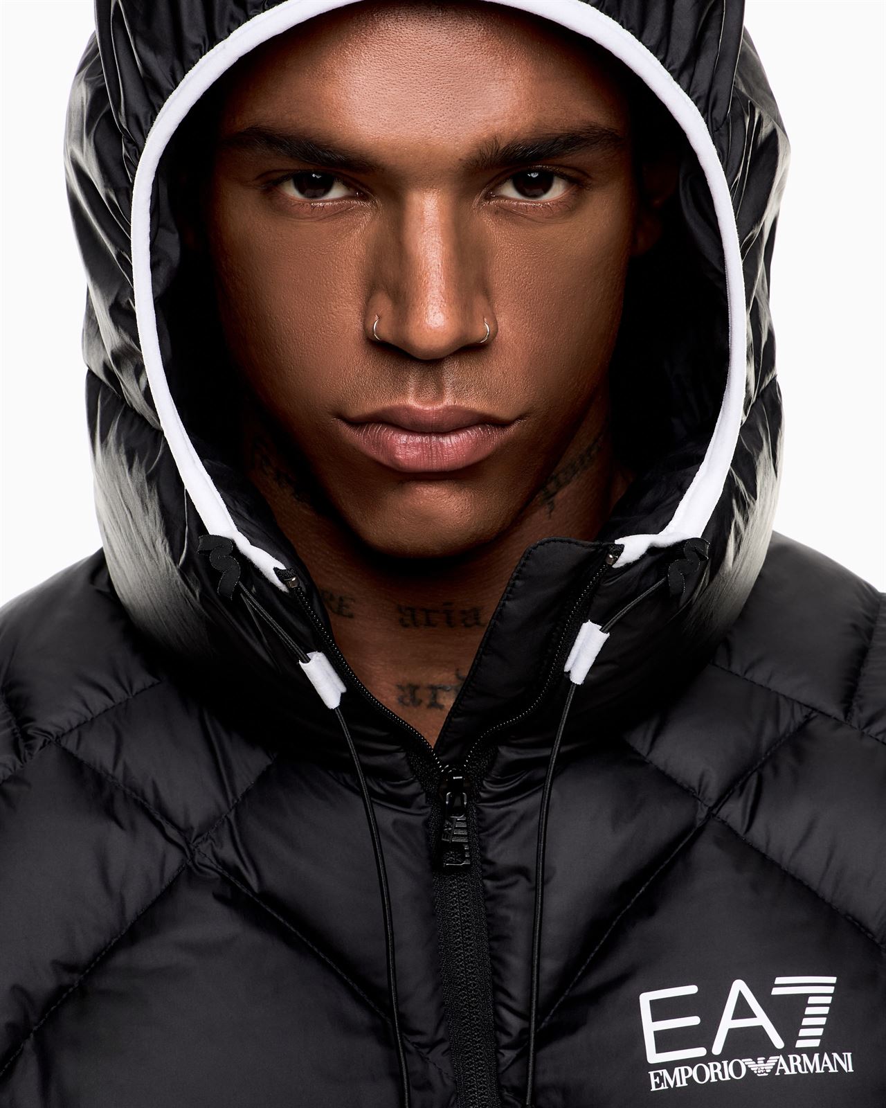 Cazadora Emporio Armani Woven Down Jacket Black 7M001001 AF15923 UC001 - Imagen 4