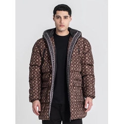 Cazadora Gianni Kavanagh Brown Logomania Puffer Coat GKM006999 - Imagen 1