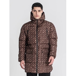 Cazadora Gianni Kavanagh Brown Logomania Puffer Coat GKM006999 - Imagen 2
