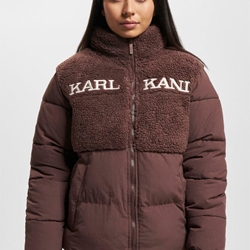 Cazadora Karl Kani 6176642 KK Retro teddy Puffer Jacket brown - Imagen 1