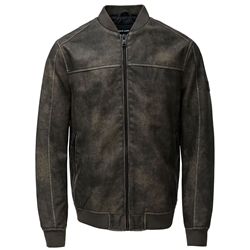Cazadora Salsa Jeans Hooded Fake Leather Bombe Dark Brown 21010230 930 - Imagen 1