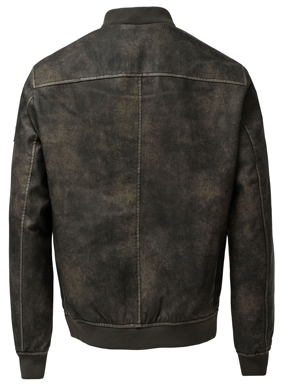 Cazadora Salsa Jeans Hooded Fake Leather Bombe Dark Brown 21010230 930 - Imagen 7