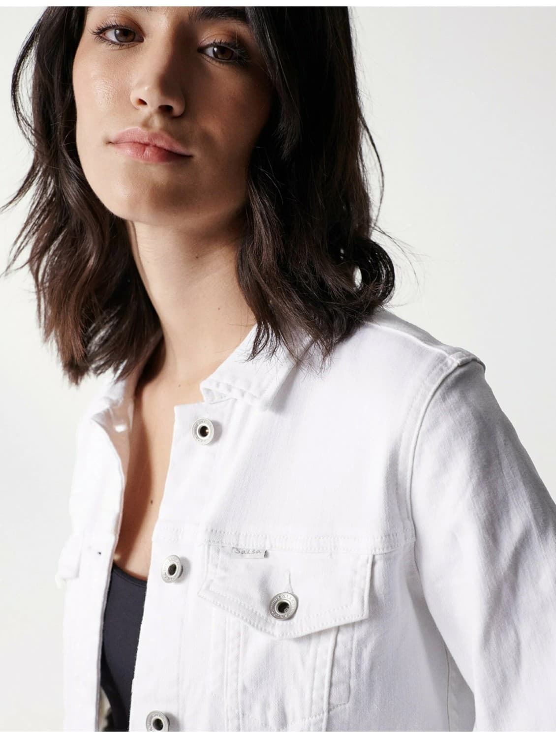Cazadora Salsa Jeans White 21009644 001 - Imagen 4