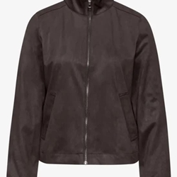 Cazadora Street One Velours short zipper Deep Roast 212758 16866 - Imagen 1