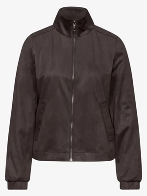 Cazadora Street One Velours short zipper Deep Roast 212758 16866 - Imagen 1