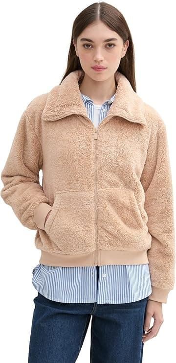 Cazadora TOM TAILOR 1043229 21849 Teddy Jacket Caramel Beige - Imagen 1