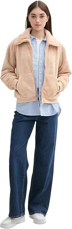 Cazadora TOM TAILOR 1043229 21849 Teddy Jacket Caramel Beige - Imagen 2