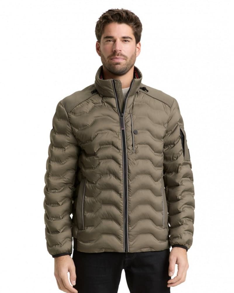 Cazadora TOM TAILOR 1048511 34880 decorative hybrid jacket/faded leaf green - Imagen 1