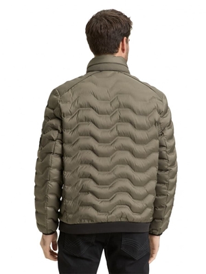 Cazadora TOM TAILOR 1048511 34880 decorative hybrid jacket/faded leaf green - Imagen 2