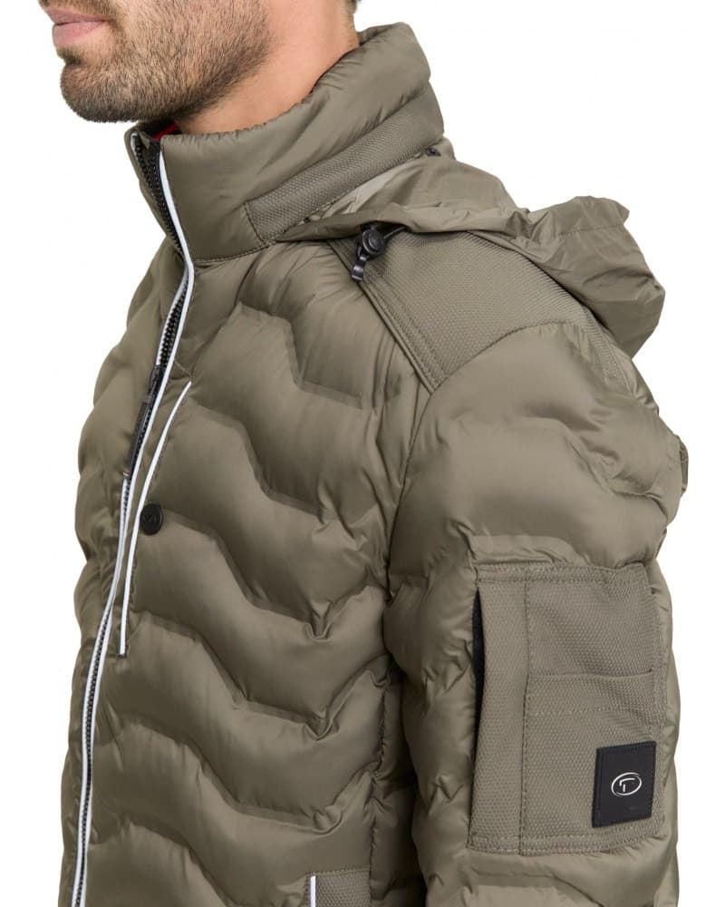 Cazadora TOM TAILOR 1048511 34880 decorative hybrid jacket/faded leaf green - Imagen 3