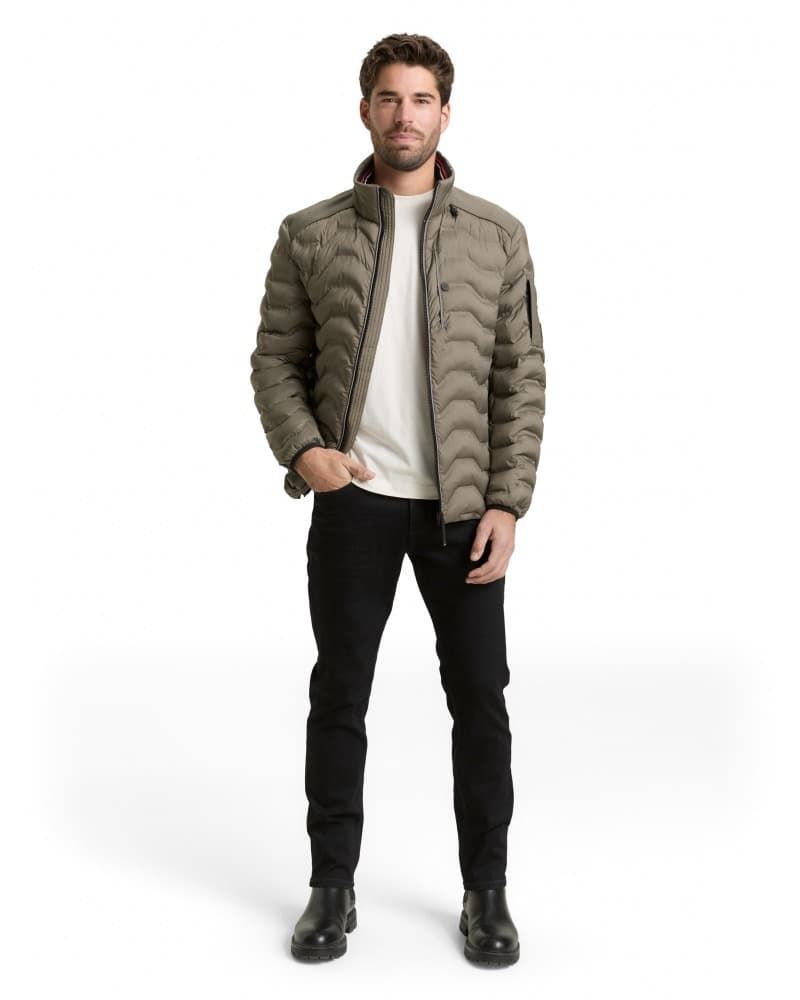 Cazadora TOM TAILOR 1048511 34880 decorative hybrid jacket/faded leaf green - Imagen 4