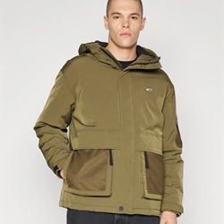 Cazadora TOMMY JEANS DM0DM17225MR1 Tech Jacket drab olive green - Imagen 1