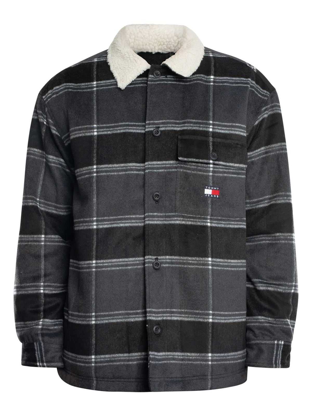 Cazadora Tommy Jeans DM0DM19652 BDS Black Check - Imagen 8