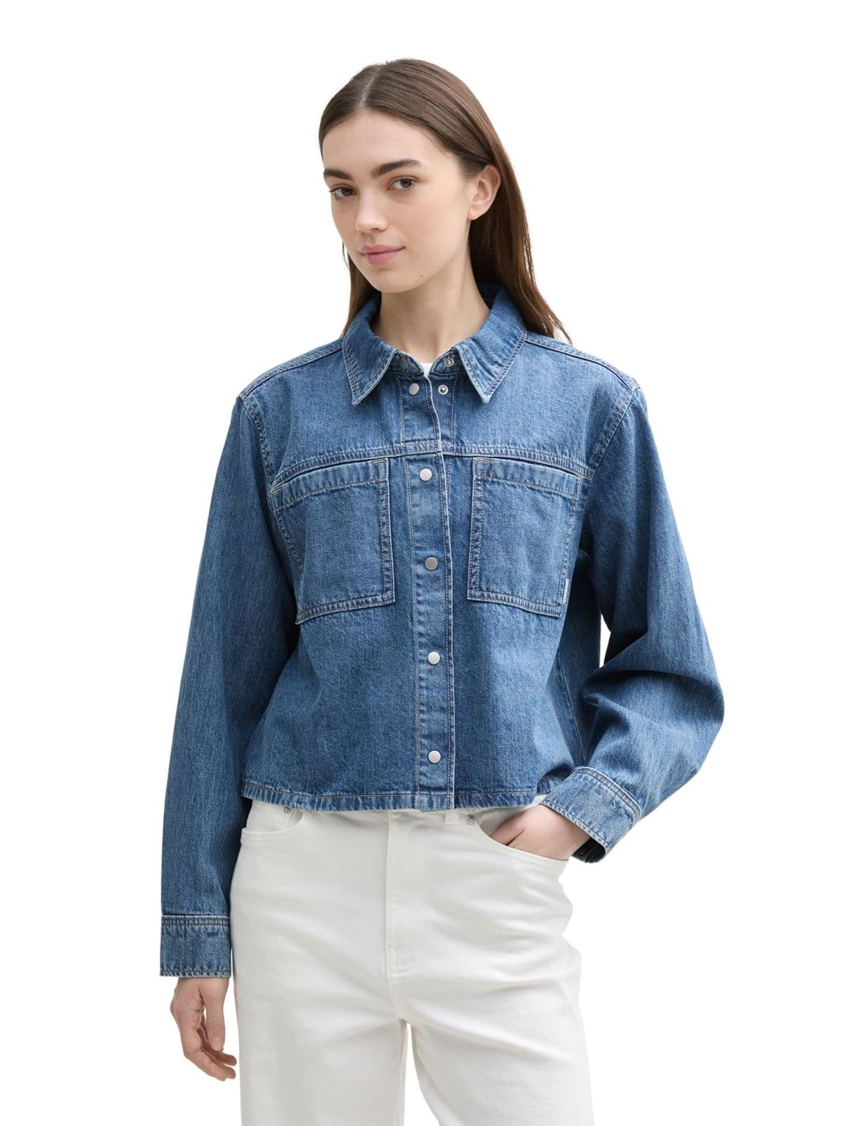 Cazadora VaquerA Short Denim Shirt With Pockets 1045493 10118 - Imagen 3