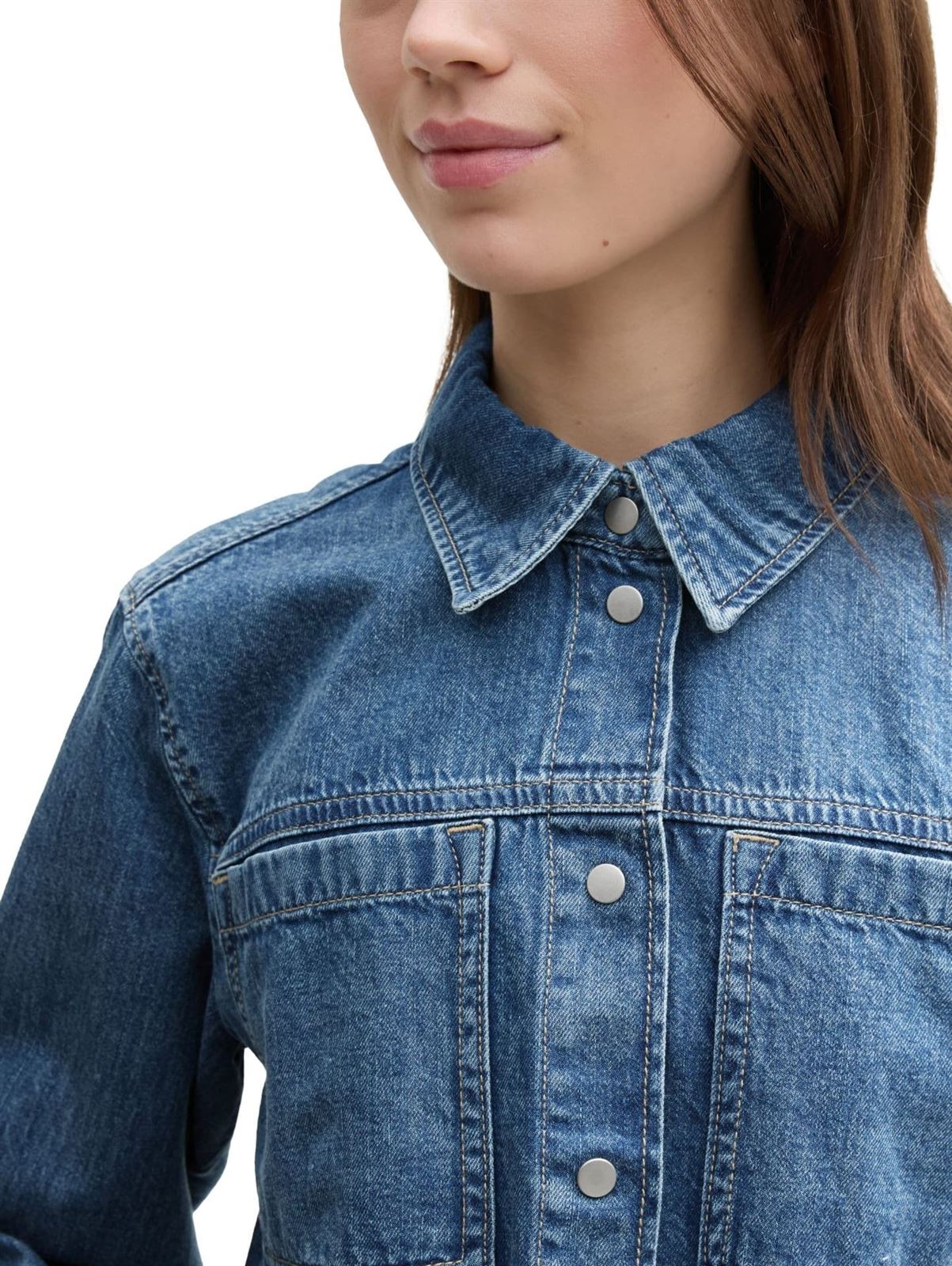 Cazadora VaquerA Short Denim Shirt With Pockets 1045493 10118 - Imagen 5