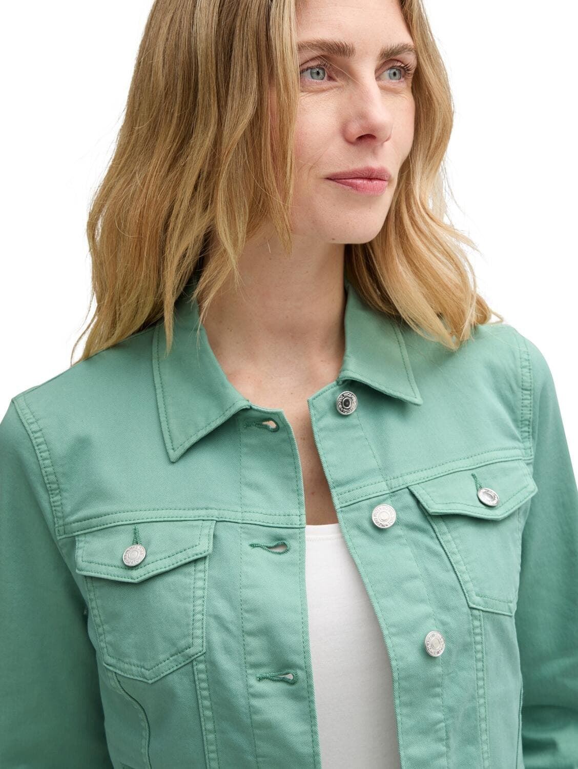 Cazadora vaquera TOM TAILOR 1045390 13010 FADED GREEN - Imagen 4